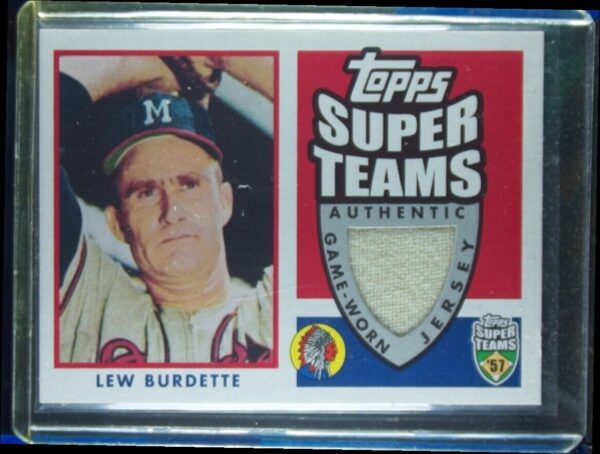 2002 Topps Super Teams Lew Burdette MEM #STR-LB Braves Relics