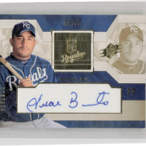 2002 Upper Deck Rookie Update Juan Brito AU SN825 RC #247 Royals 2002 SPx Update