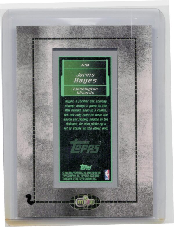2003-04 Topps Rookie Matrix Jarvis Hayes #120 Wizards Rookie Frames Swish - Image 3