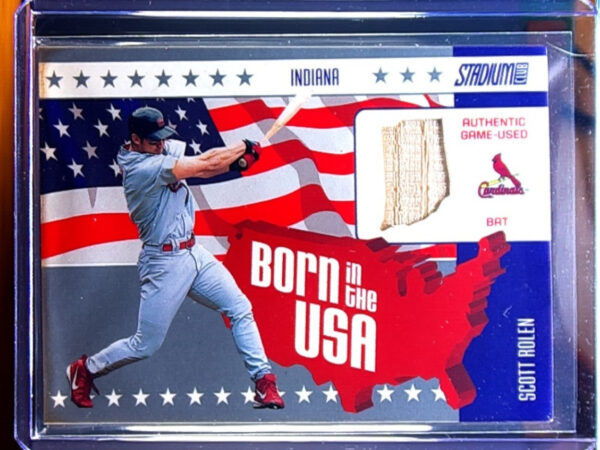 2003 Stadium Club Scott Rolen MEM #USA-SR Cardinals Born in the USA Relics