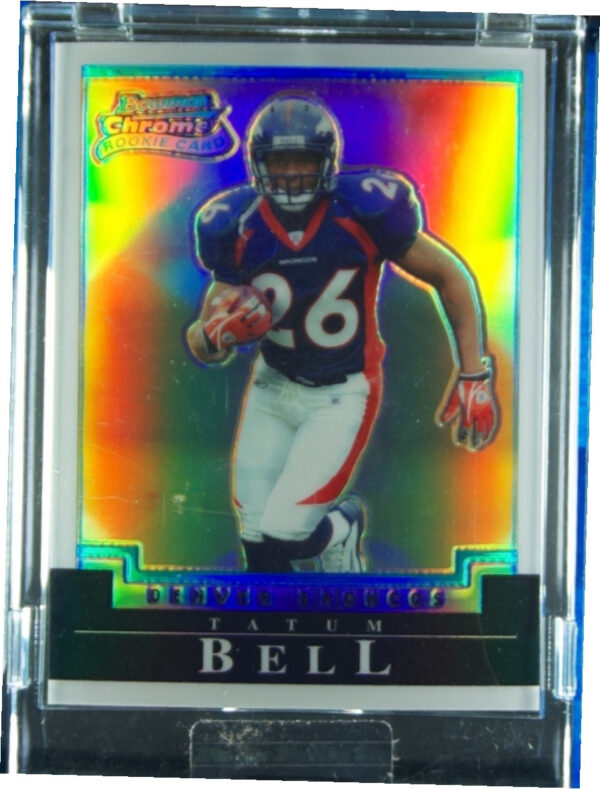 2004 Bowman Chrome Tatum Bell Uncirculated White Refractors #188 Broncos