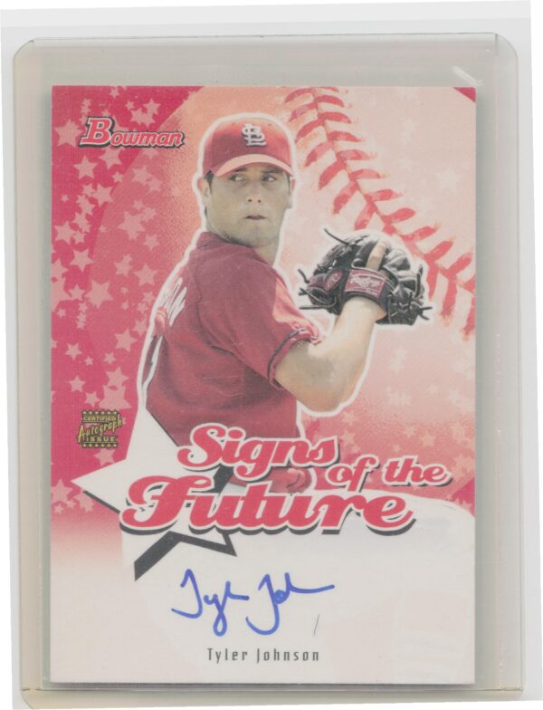 2004 Bowman Tyler Johnson AU #SOF-TJ Cardinals Signs of the Future