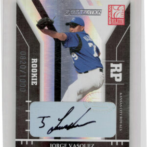 2004 Donruss Elite Extra Edition Jorge Vasquez AU RC SN1000 #256 Royals