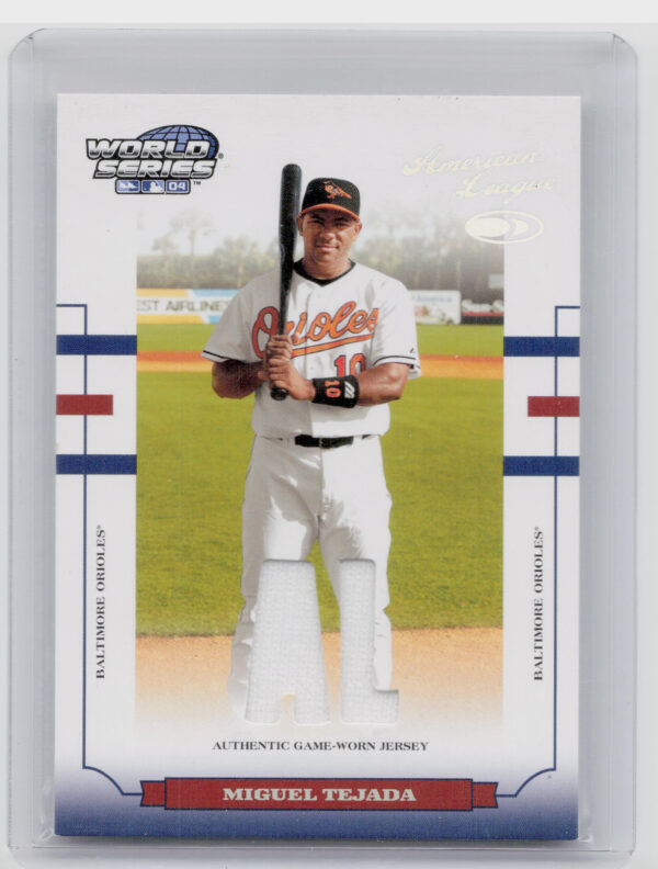 2004 Donruss World Series Miguel Tejada SN250 MEM #WS-22 Orioles Material Fabric
