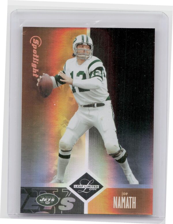 2004 Leaf Limited Joe Namath Bronze Spotlight SN100 #124 Jets