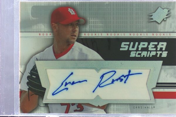 2004 SPx Evan Rust Auto #SU-RU Cardinals SuperScripts Rookies
