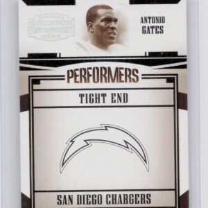 2005 Donruss Gridiron Gear Antonio Gates SN250 #P-2 Chargers Performers Silver H