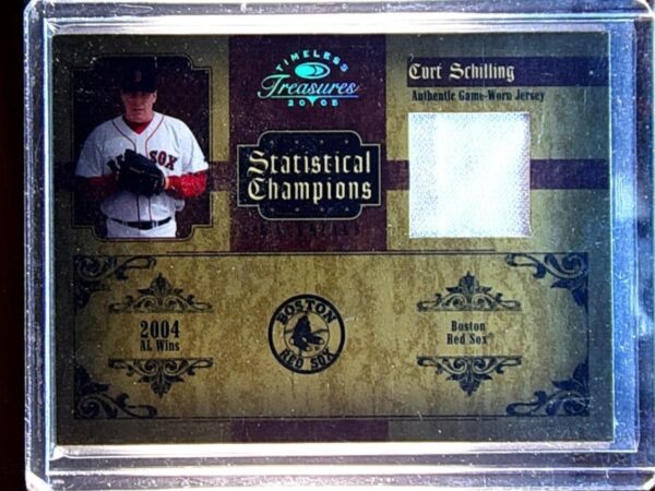 2005 Donruss Timeless Treasures Curt Schilling JSY /100 #SC-38 Sox Statistical