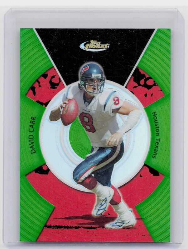 2005 Finest David Carr Green Refractors /199 #115 Texans