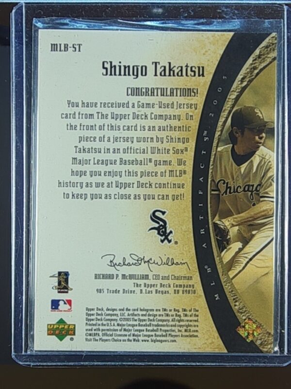 2005 UD Artifacts Shingo Takatsu /99 JSY #MLB-ST Sox MLB Apparel Rainbow - Image 3