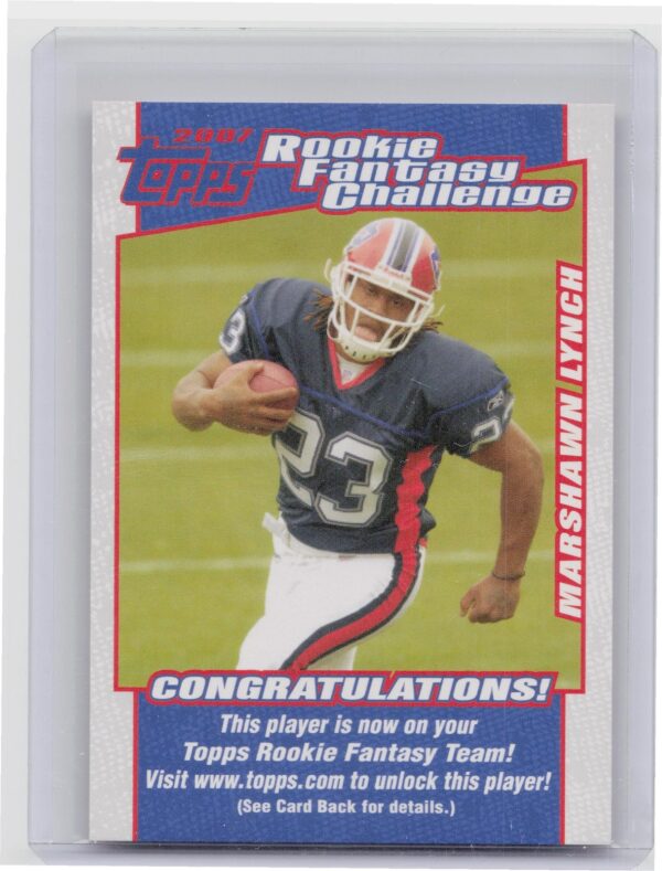 2007 Topps Marshawn Lynch #3 Bills Rookie Fantasy Challenge