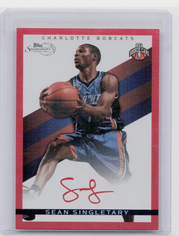 2008-09 Topps Signature Sean Singletary SN869 #TS-SS Bobcats Facsimile Red