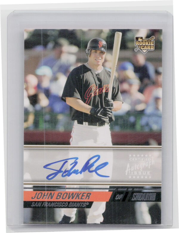 2008 Stadium Club John Bowker AU RC #160 Giants