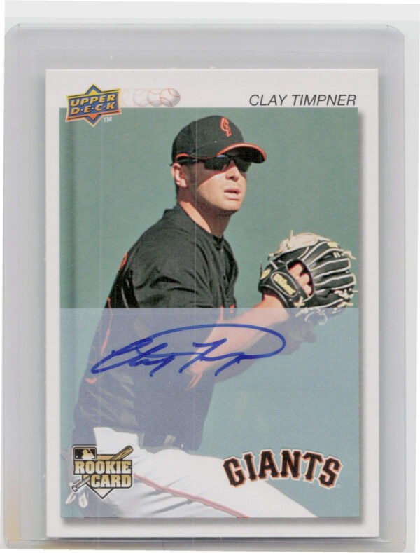 2008 Upper Deck Timeline Clay Timpner AU #105 Giants 1992 UD Minor League Autogr