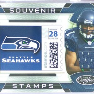 2009 Donruss Certified Deon Butler /99 JSY #11 Seahawks Souvenir Stamps Material