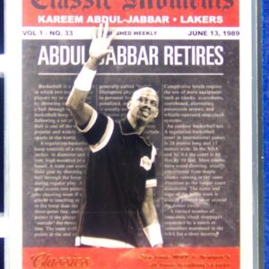2010-11 Classics Kareem Abdul-Jabbar #7 Lakers Classic Moments