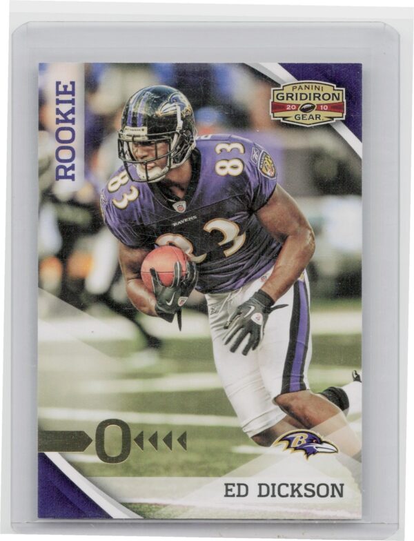 2010 Panini Gridiron Gear Ed Dickson Gold O's SN100 #189 Ravens