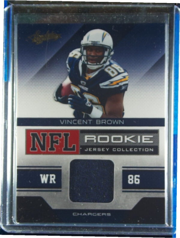 2011 Panini Absolute Memorabilia Vincent Brown MEM #35 Chargers Rookie Jersey Co