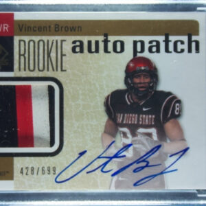2011 SP Authentic Vincent Brown AU SN699 MEM #221 Aztecs