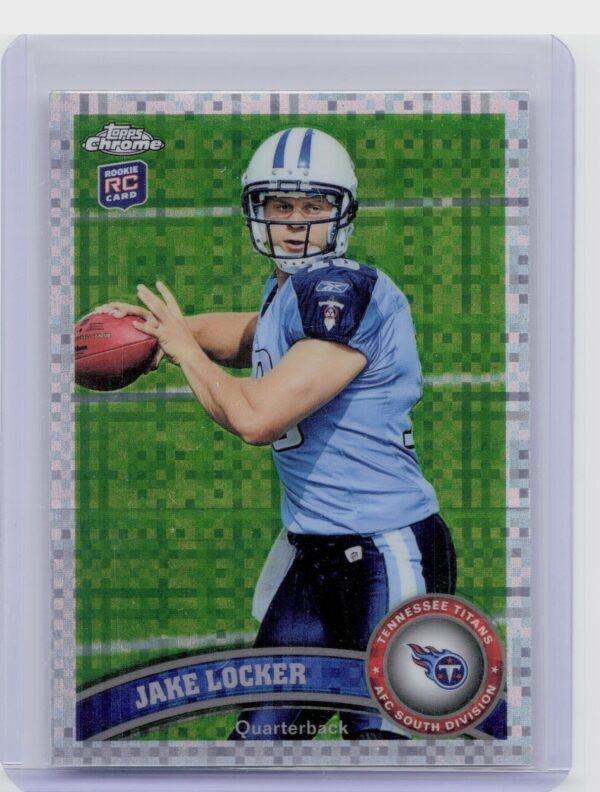 2011 Topps Chrome Jake Locker Xfractors #185 Titans