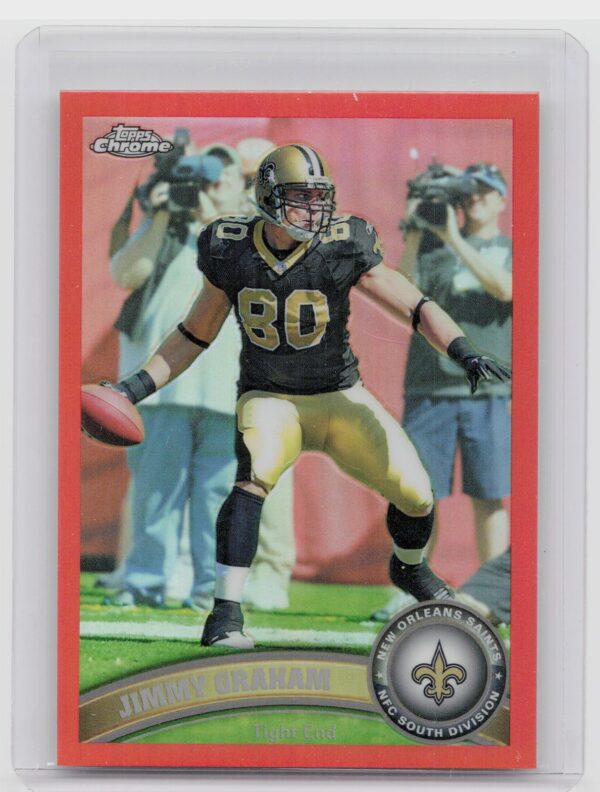 2011 Topps Chrome Jimmy Graham Orange Refractors #76 Saints