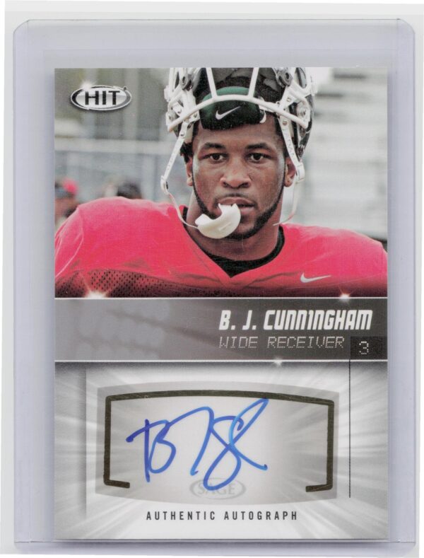 2012 SAGE HIT B.J. Cunningham Auto #A93 Spartans Autographs Silver