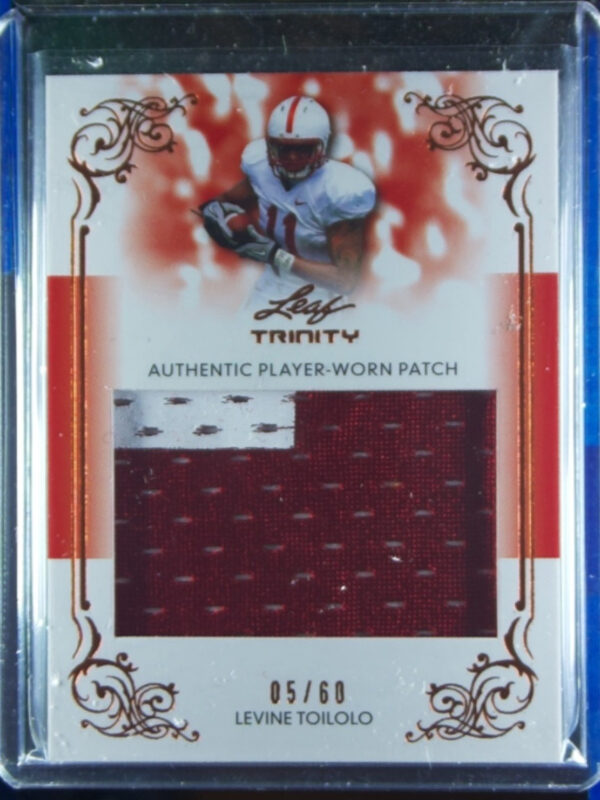 2013 Leaf Trinity Levine Toilolo SN60 MEM #DP-LT2 Cardinal Jumbo Patch Bronze