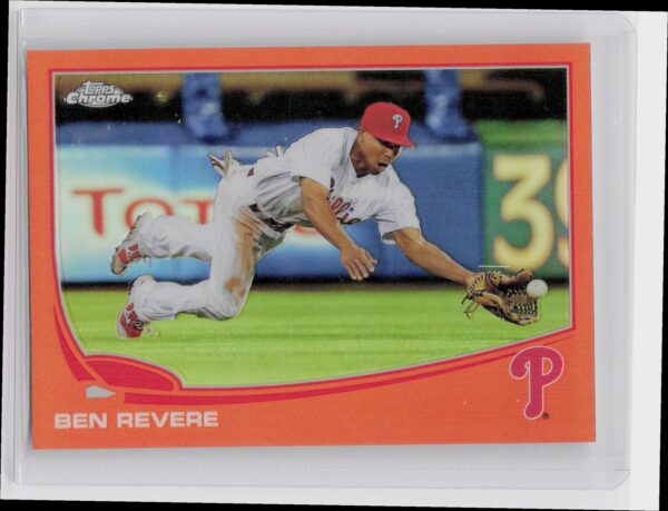 2013 Topps Chrome Ben Revere Orange Refractors #90 Phillies