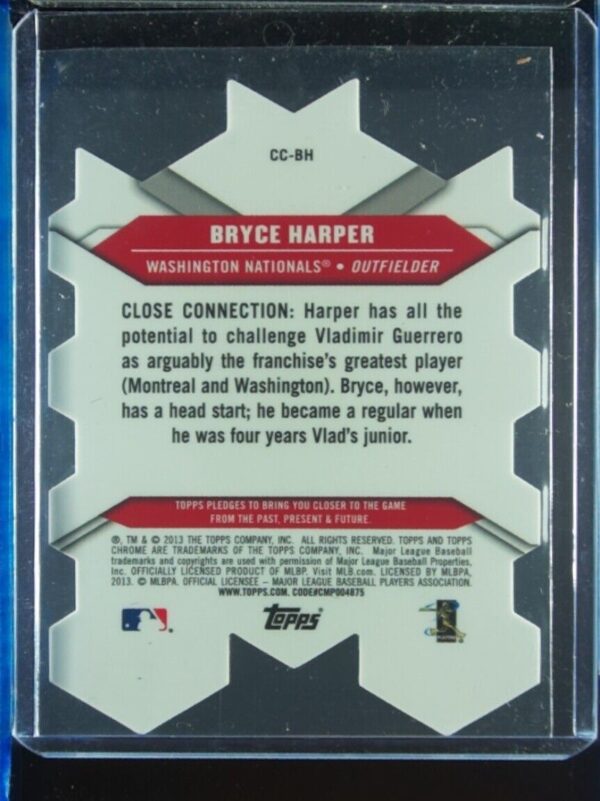 2013 Topps Chrome Bryce Harper #CC-BH Nationals Chrome Connections Die Cuts - Image 3