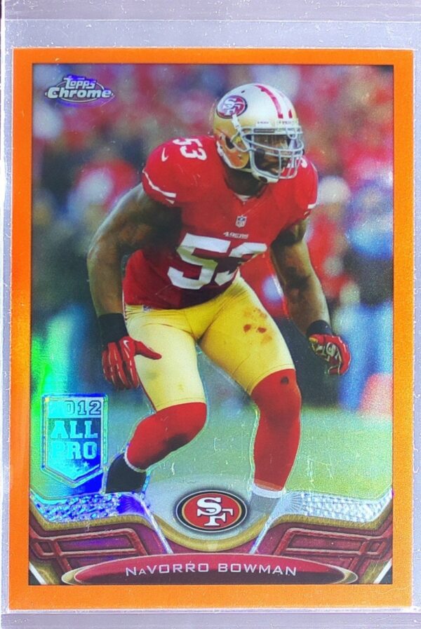2013 Topps Chrome Navorro Bowman Orange Refractors #187 49ers