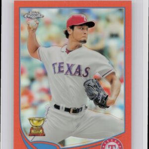 2013 Topps Chrome Yu Darvish Orange Refractors #199 Rangers