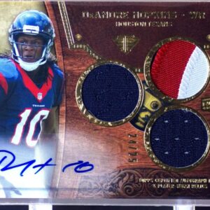 2013 Triple Threads DeAndre Hopkins Gold Auto /25 JSY #118 Texans RC RPA