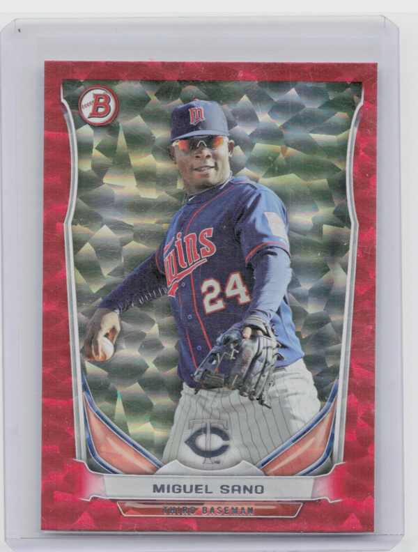 2014 Bowman Draft Miguel Sano SN150 #TP-2 Twins Top Prospects Red Ice