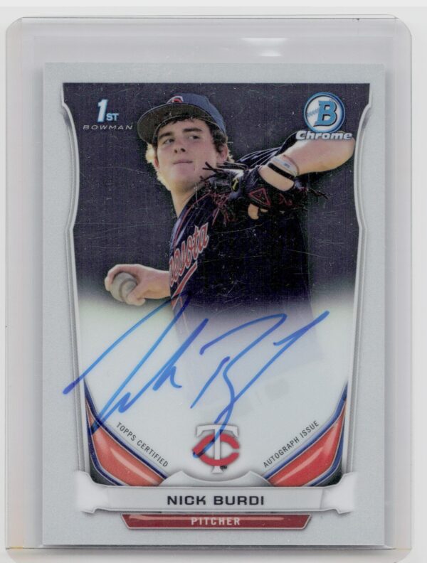 2014 Bowman Draft Nick Burdi AU #BCA-NB Twins Chrome Draft Pick Autographs