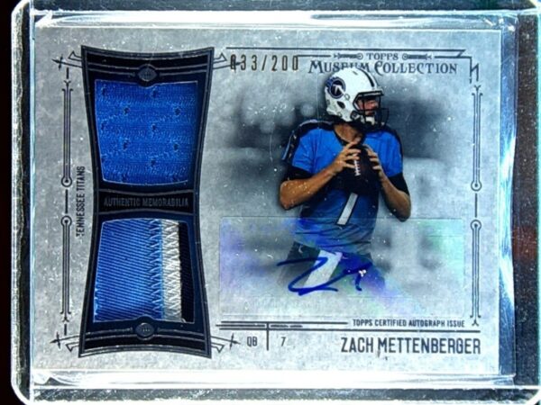 2014 Museum Collection Zach Mettenberger AUTO /200 JSY #SSDRA-ZM Titans