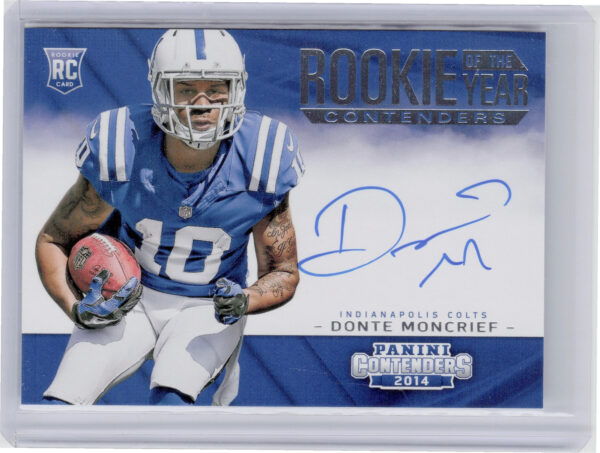 2014 Panini Contenders Donte Moncrief AU #ROY-DM Colts Rookie of the Year Conten