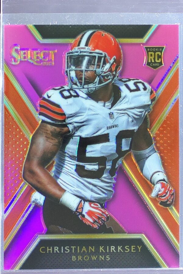 2014 Select Christian Kirksey Prizm Fuchsia /199 RC #128 Browns