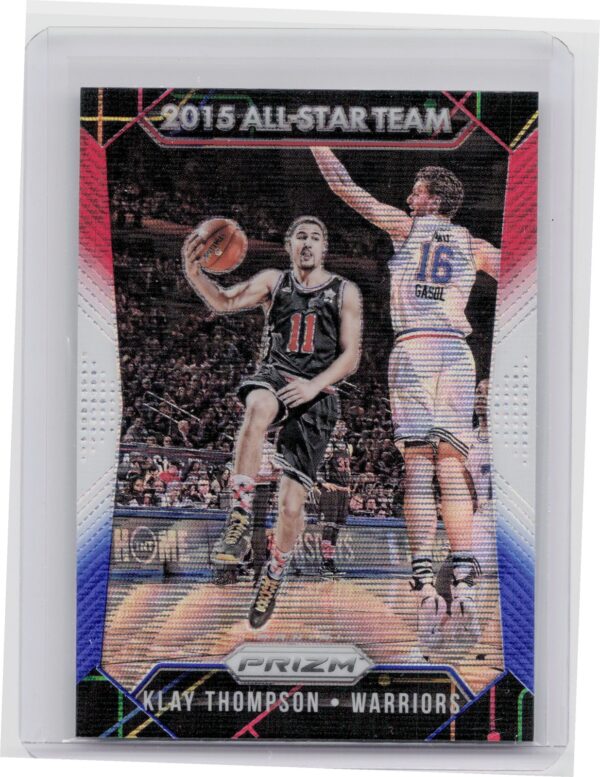 2015-16 Panini Prizm Klay Thompson Red, White & Blue Prizms #373 Warriors