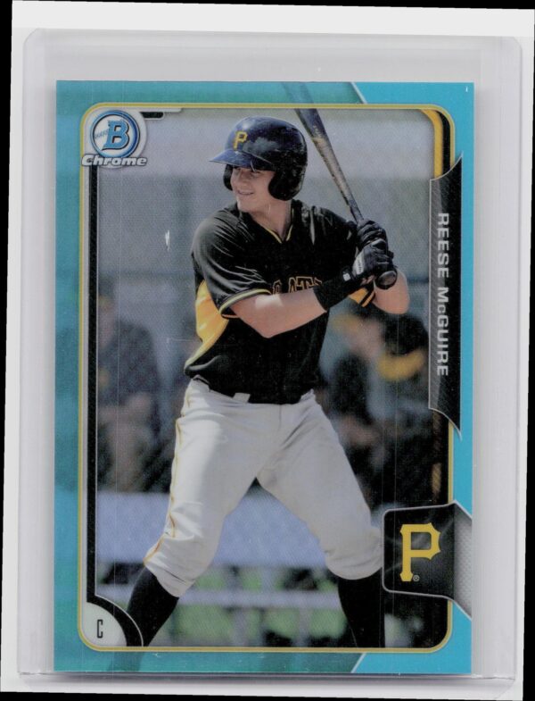 2015 Bowman Draft Reese McGuire Chrome Blue Sky Refractors #166 Pirates