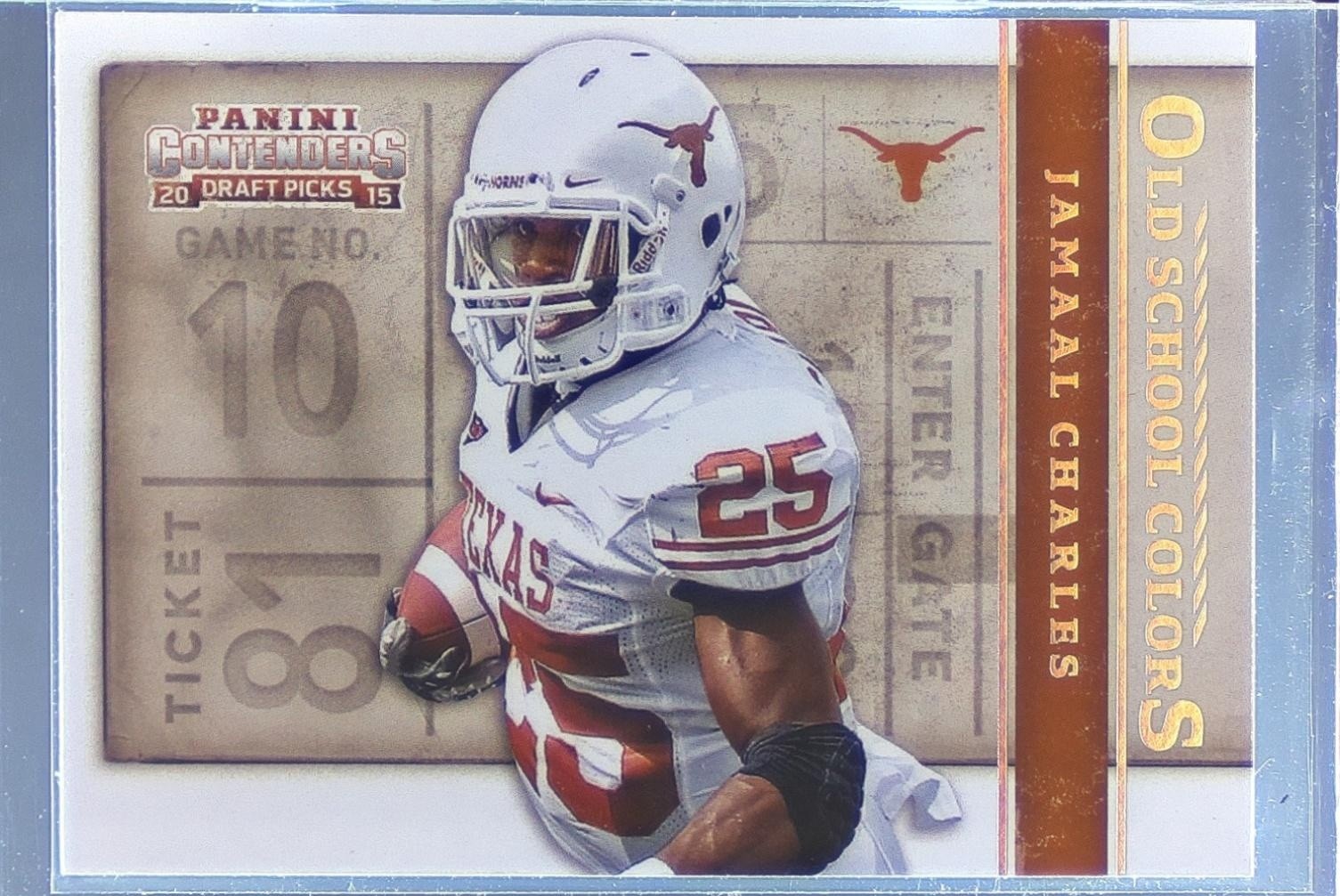2015 Contenders Draft Picks Jamaal Charles #23 Longhorns Old School Colors