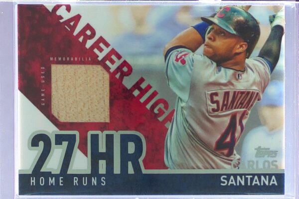 2015 Topps Carlos Santana JSY #CRH-CS Indians Career High Relics (Series One)