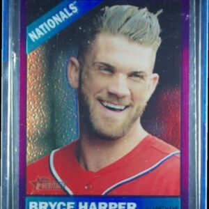 2015 Topps Heritage Bryce Harper Chrome Purple Refractor #THC-440 Nationals