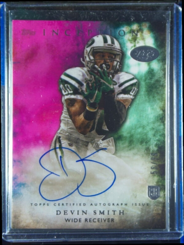 2015 Topps Inception Devin Smith AU #RA-14 Jets Rookie Autographs