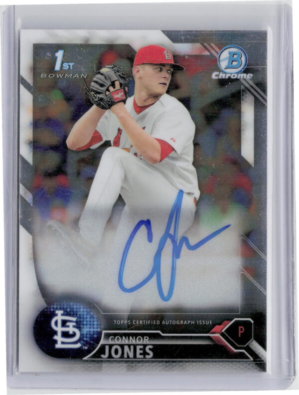 2016 Bowman Draft Connor Jones AU #CDA-CJ Cardinals Chrome Draft Pick Autographs
