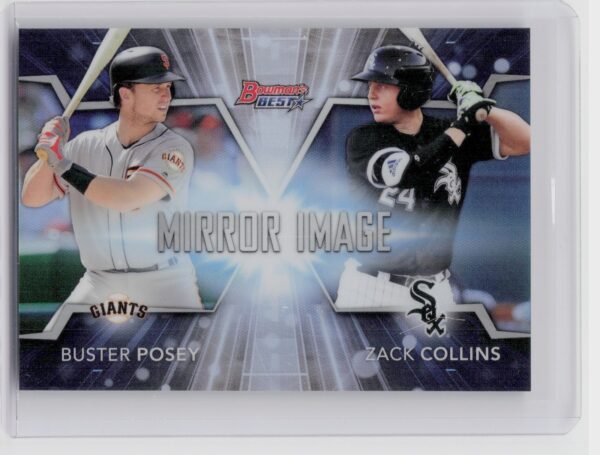 2016 Bowman's Best Buster Posey / Zack Collins #MI-8 Sox Mirror Image