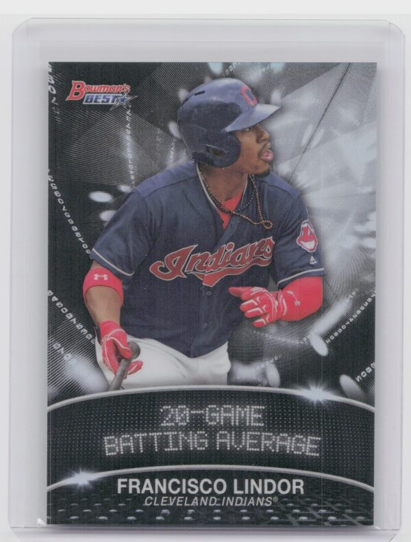 2016 Bowman's Best Francisco Lindor #SL-FL Indians Stat Lines