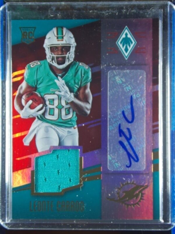2016 Panini Phoenix Leonte Carroo AU SN249 RC MEM #228 Dolphins