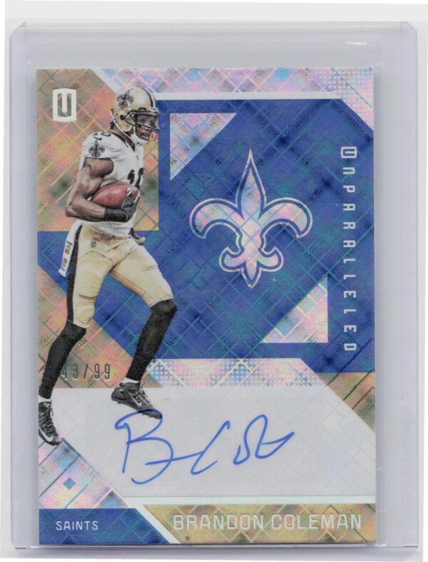2016 Panini Unparalleled Brandon Coleman Auto /99 142 Saints