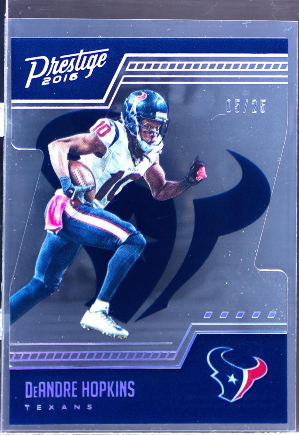 2016 Prestige DeAndre Hopkins /25 #25 Texans Team Logos Die Cut