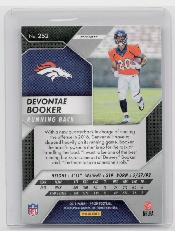 2016 Prizm Devontae Booker Prizm #252 Broncos - Image 3